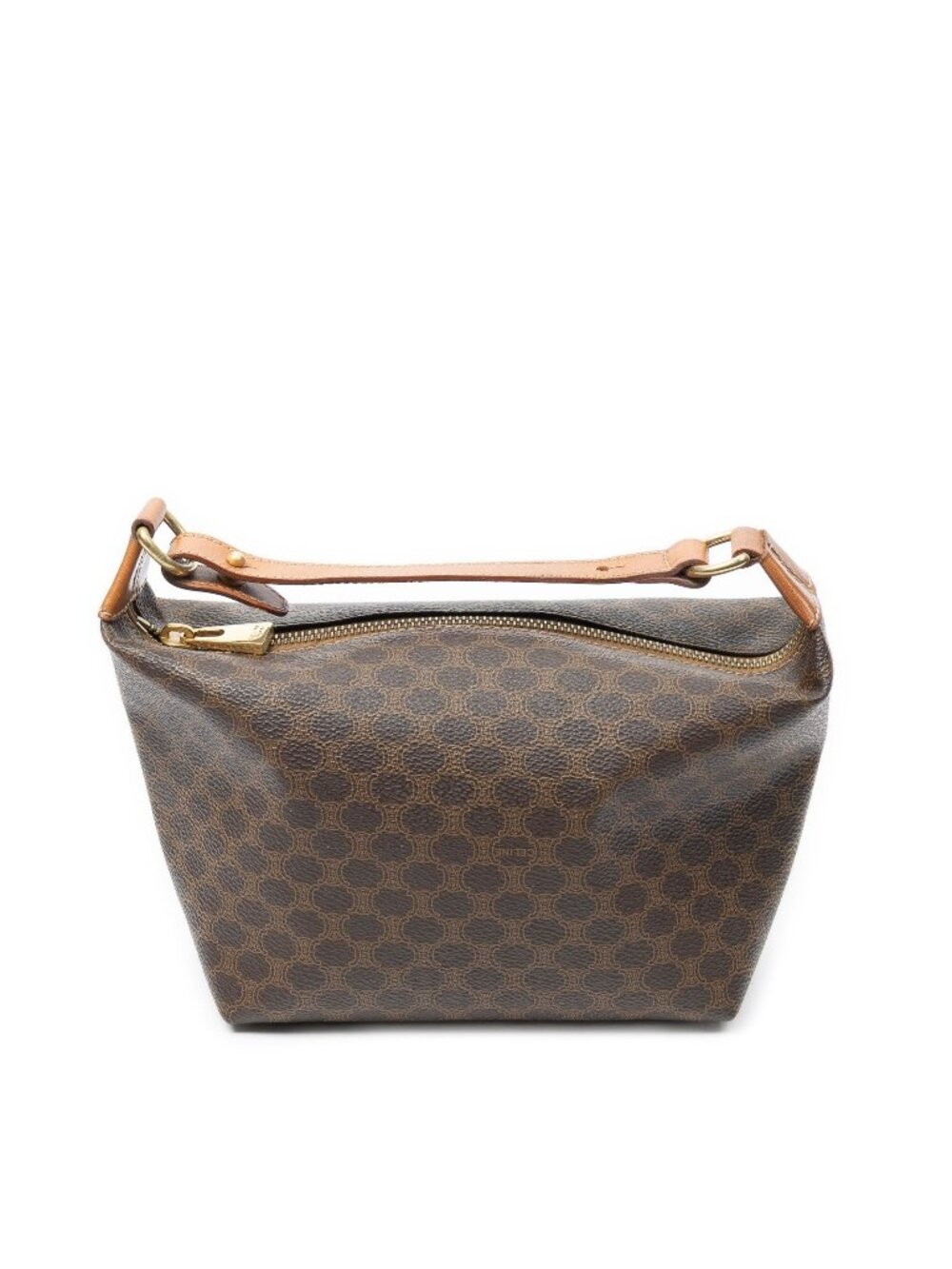 Celine Vintage Mini Handbag Brown Macadam Canvas